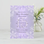 パープルスノーフレークウィンターワンダーランドキンセアニェラ 招待状 (スタンド正面)