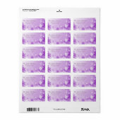 パープルスノーフレーククリスマス住所 シール (フルシート)