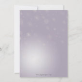 パープルスノーフレークスウィンターブライダルシャワー招待状 招待状 (裏面)