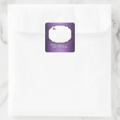 パープルスノーフレークパーソナライズされたギフトラベルシール スクエアシール (バッグ)