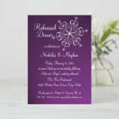 パープルスノーフレークリハーサルディナー 招待状 (スタンド正面)