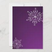 パープルスノーフレークリハーサルディナー 招待状 (裏面)