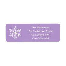 パープルスノーフレーク住所 シール