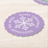 パープルスノーフレーク紙コースター ペーパーコースター (アングル)