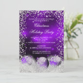 パープルスノーボーブルクリスマスホリデーパーティー 招待状 (スタンド正面)