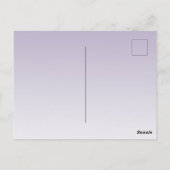 パープルスパグラデーションークル金ゴールドグリッターハート ポストカード (裏面)