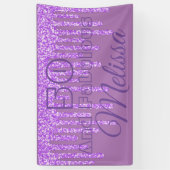 パープルスパークリワックス50と素晴らしい誕生日バナー 横断幕 (縦)