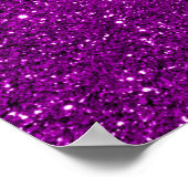 パープルスパークリーグリッター ポスター (角)