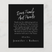 パープルスパークリー結婚バジェットサンキューカード チラシ (裏面)