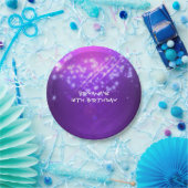 パープルスパークルクラブヴィーベバースデーパーティープレート ペーパープレート (パーティー)