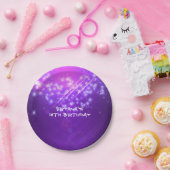パープルスパークルクラブヴィーベバースデーパーティープレート ペーパープレート (パーティー)