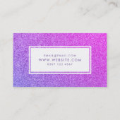 パープルスパークルグリッターピンクメイクガーリーアップアーティスト 名刺 (裏面)