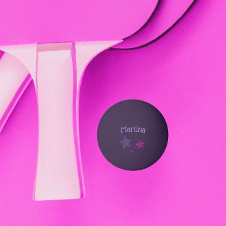 パープルスパークルグリッター効果カスタムピンポン 卓球ボール