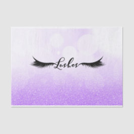 パープルスパークルグリッター美しいまつ毛まつげ 薄葉紙