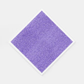 パープルスパークルグリッター スタンダードランチョンナプキン (角)