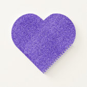 パープルスパークルグリッター ノートブック (裏面)