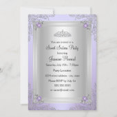 パープルスパークルジュエル&ティアラスウィート16招待状 招待状 (正面)