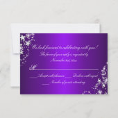 パープルスパークルティアラ&スターズキンセアニェラRSVP 出欠カード (裏面)