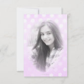 パープルスパークルホイルスウィート16誕生日写真 招待状 (裏面)