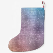 パープルスパークルユニコーン名 スモールクリスマスストッキング (裏面)