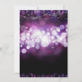 パープルスパークルライツグラムバースデーパーティー 招待状 (裏面)
