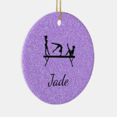 パープルスパークル体操オーナメント セラミックオーナメント (右)
