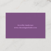 パープルスパークル羽毛ダスター清掃サービス 名刺 (裏面)