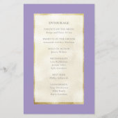 パープルスピネルアメジストジェムストーン結婚式 プログラム (裏面)