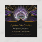 パープルスピリチュアルツリーホリスティックフラクタルアート 予約カード (正面)