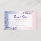 パープルスプラッシュ美しいとヘアサロンメイクアップアーティスト 名刺 (裏面)