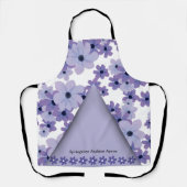 パープルスプリングタイムフローラファッション エプロン (正面)