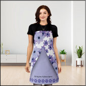 パープルスプリングタイムフローラファッション エプロン