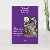 パープルスペインのフローラキャノピーカード カード (裏面)