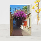 パープルスペインのフローラキャノピーカード カード (黄色い花)