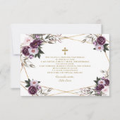 パープルスペインのフローラグラシアスコンオルギオンバウティゾ サンキューカード (正面)