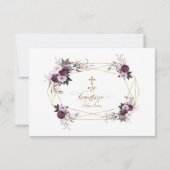 パープルスペインのフローラグラシアスコンオルギオンバウティゾ サンキューカード (裏面)