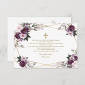 パープルスペインのフローラグラシアスコンオルギオンバウティゾ サンキューカード (正面/裏面)