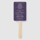 パープルスペシャル日付結婚式 プログラム ハンドファン (裏面)