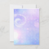 パープルスペーシーライツバースデーパーティーサンキューカード サンキューカード (裏面)