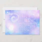 パープルスペーシーライトバースデーパーティ招待状 招待状 (裏面)