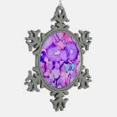 パープルスポッチアルコールイ絵画ンク スノーフレークピューターオーナメント (左)