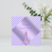 パープルスポットSWEET SIXTEENパーティの招待状 招待状 (スタンド正面)