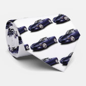 パープルスポーツカー ネクタイ (ロール)