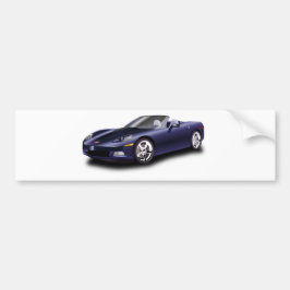 パープルスポーツカー バンパーステッカー