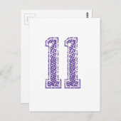パープルスポーツジャージー番号11.png ポストカード (正面/裏面)