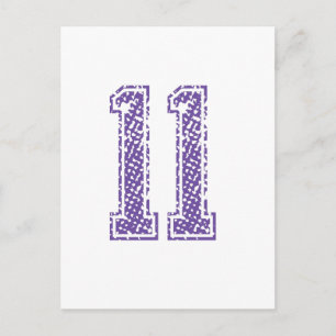 パープルスポーツジャージー番号11.png ポストカード
