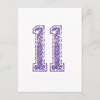 パープルスポーツジャージー番号11.png ポストカード