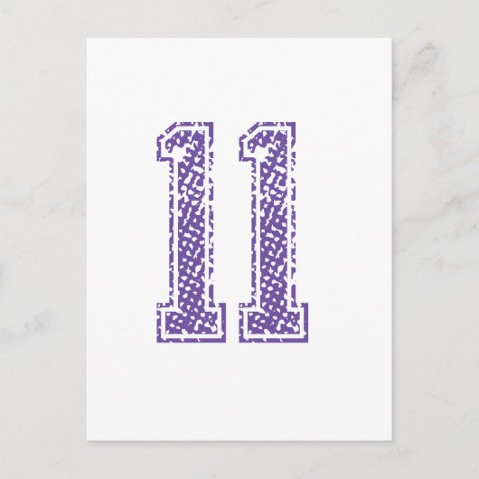 パープルスポーツジャージー番号11.png ポストカード (正面)