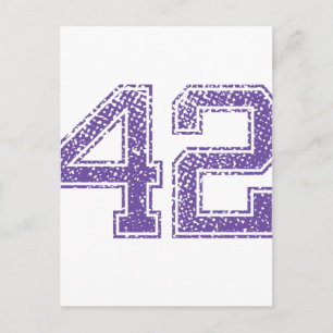 パープルスポーツジャージー番号42.png ポストカード
