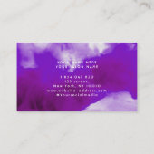 パープルスモーク&ネオンネイルアーティスト爪、 ネイルテック 名刺 (裏面)